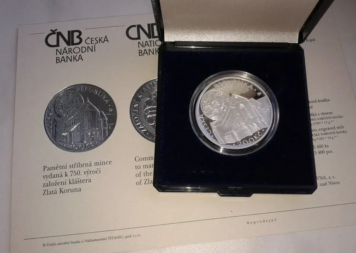 200 Kč 2013 - klášter Zlatá Koruna proof