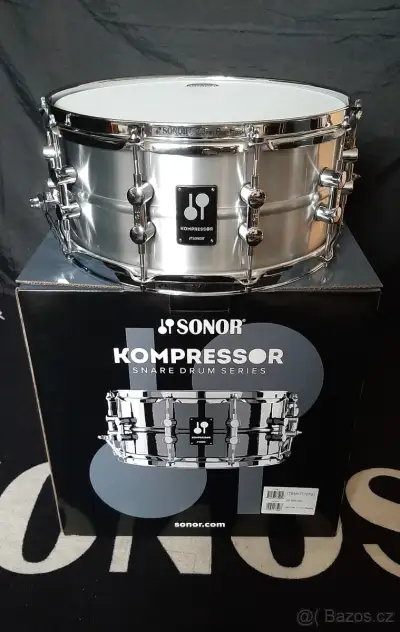 Nový snare Sonor Kompressor- Aluminium, 14"x6,5