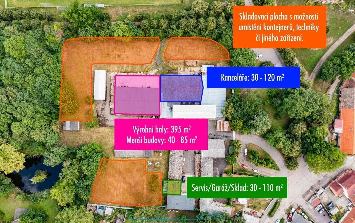 Pronájem prostor všech velikostí: haly, sklady, kanceláře, v