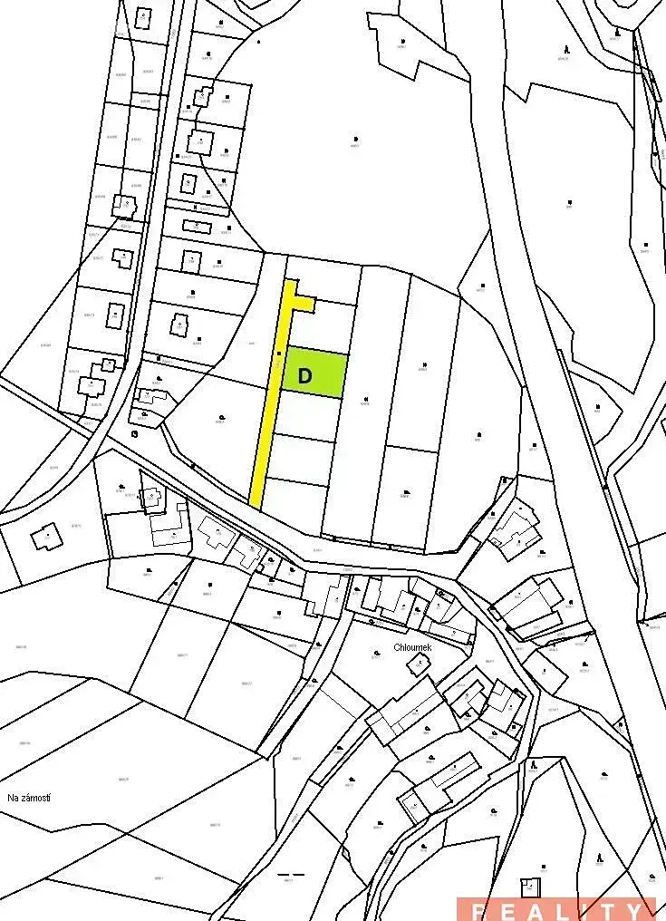 Prodej stavebního pozemku 1000 m² Újezd u Chocně - Chloumek