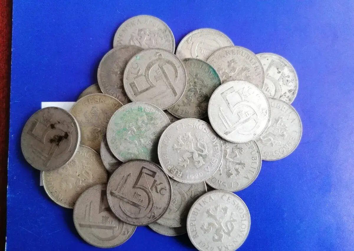stříbrné 5 kč