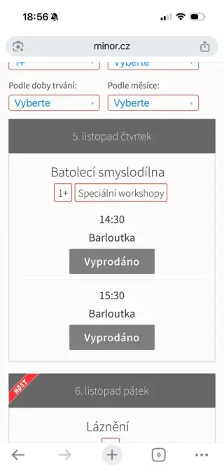 Batolecí smyslodílna 5.11. - divadlo Minor