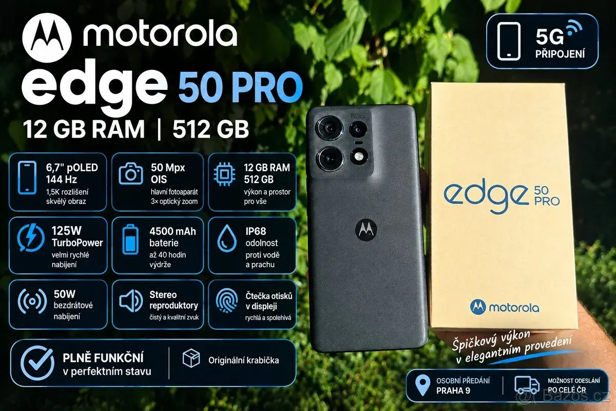 Motorola Edge 50 Pro 12/512GB | 5G | 144Hz | 50Mpx | 125W