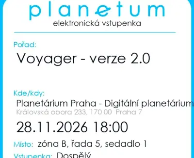 Planetárium Praha Voyager 2 lístky