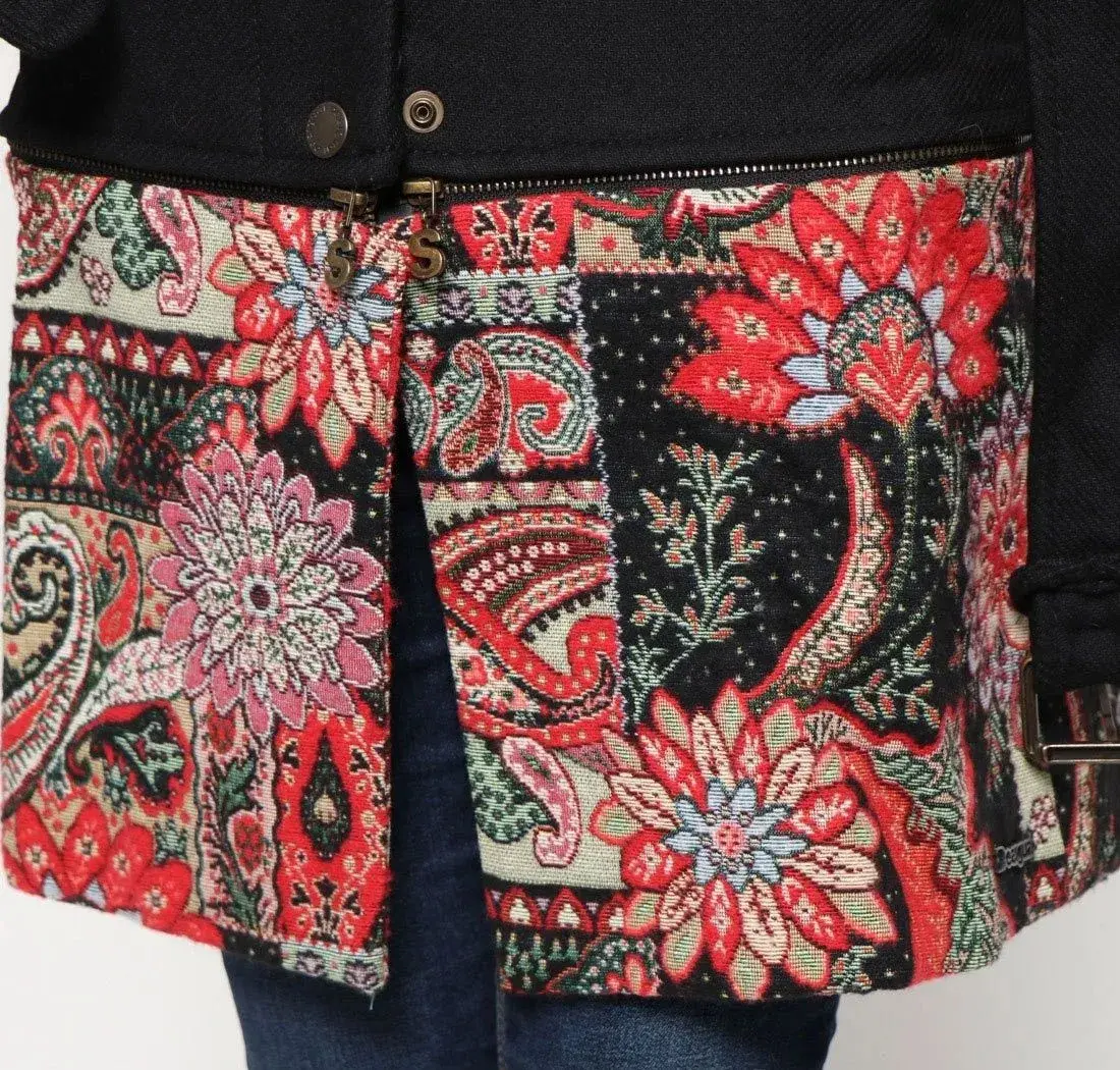Desigual kabát Woven 2v1 vel. 42 (L)