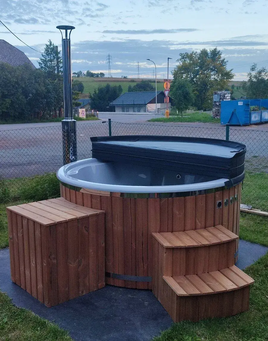 Koupací sud kulatý 200 cm Thermowood