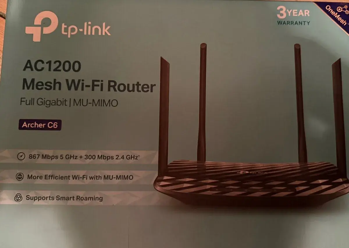 tp-link AC1200 Archer C6 Mesh wifi router