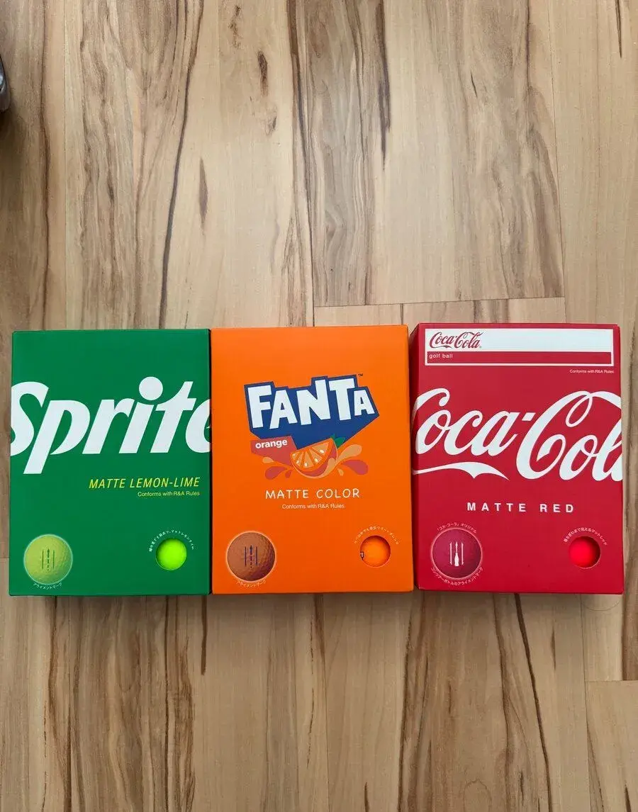Golfové míčky - coca cola, fanta, sprite