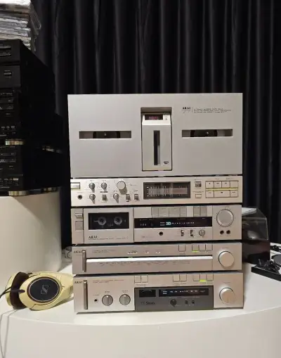Vzácná kompletní Hi-Fi sestava AKAI GX-77 Cívkovy magnetofon