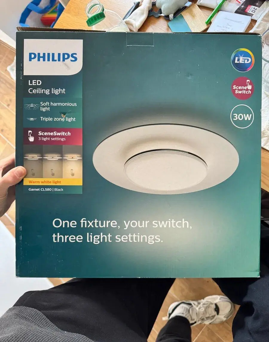Philips Garnet CL580 LED stropní světlo 30W, černé