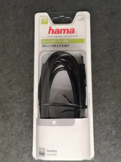 Propojovací kabel Hama Micro USB 3.0, 1.80 m, stíněný