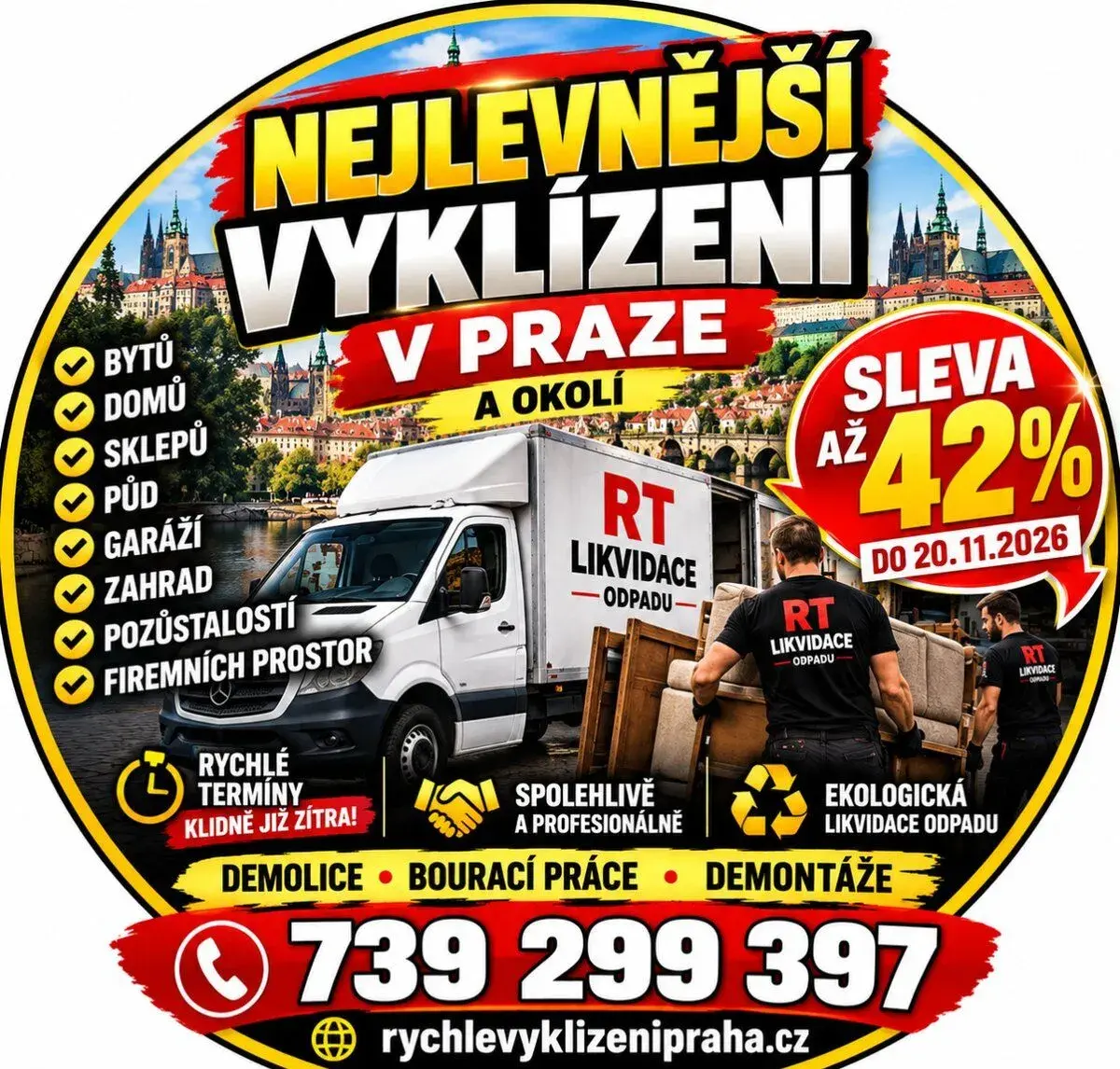 Vyklízení: až 42 %