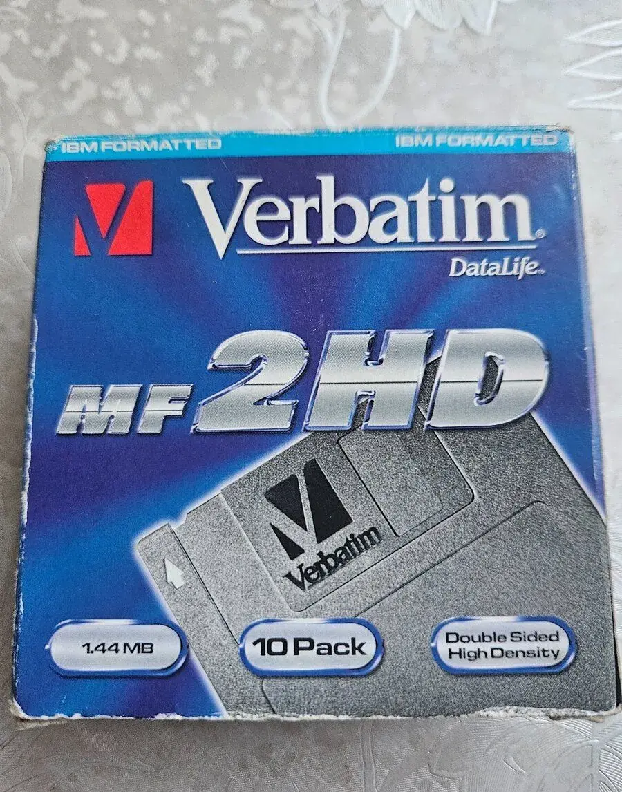 Nové diskety 3.5" Verbatim 2HD 1.44MB (10ks) - IBM formátov