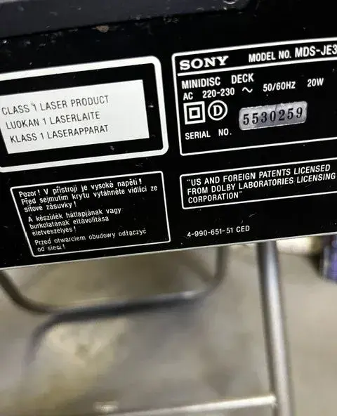 Minidisk desk MDS-JE320