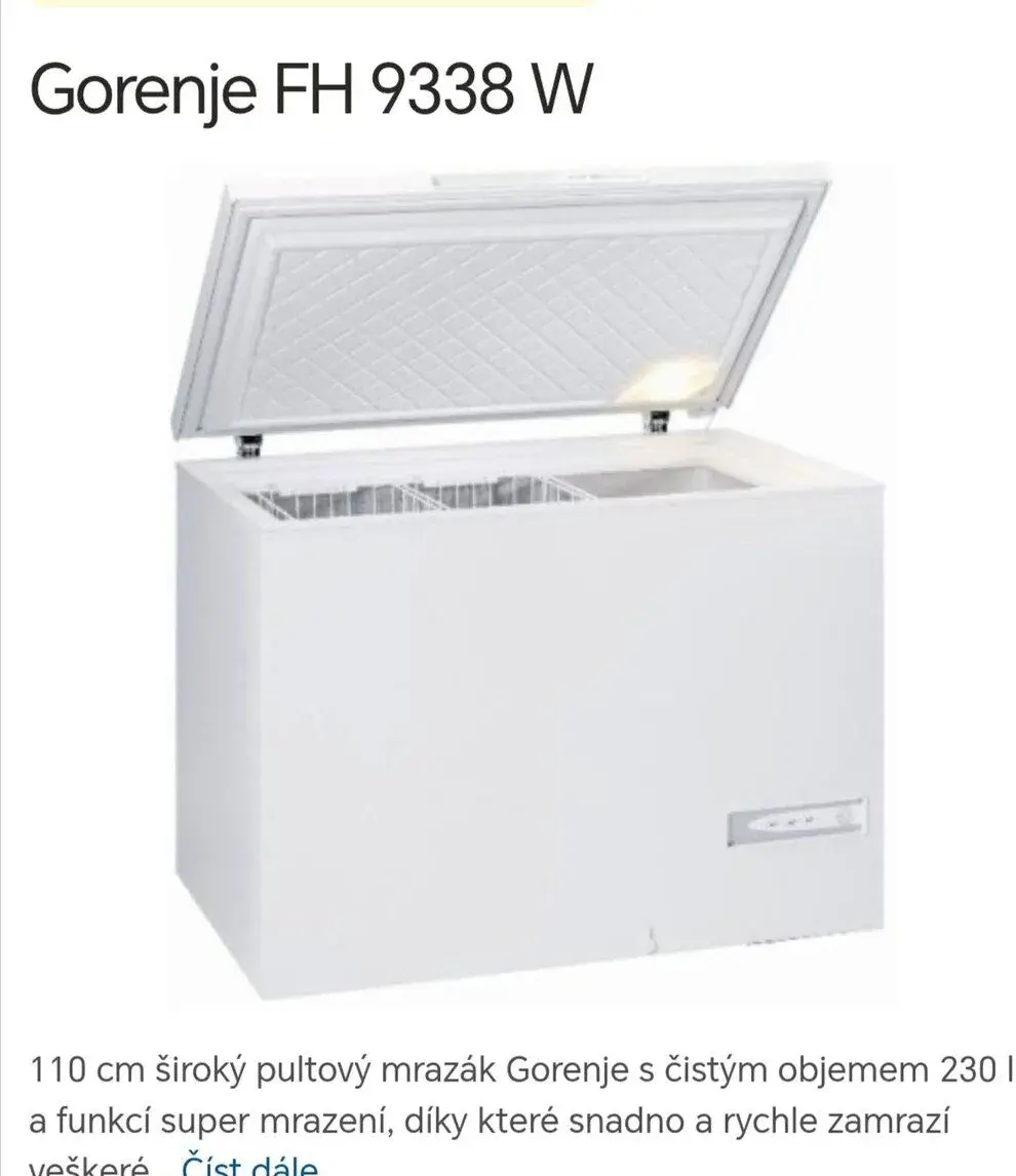 Pultový mrazák Gorenje