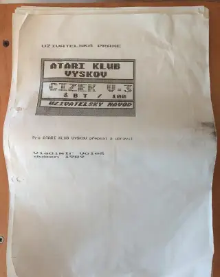 ČÍŽEK V.3 a bt 100 - Uživatelský návod