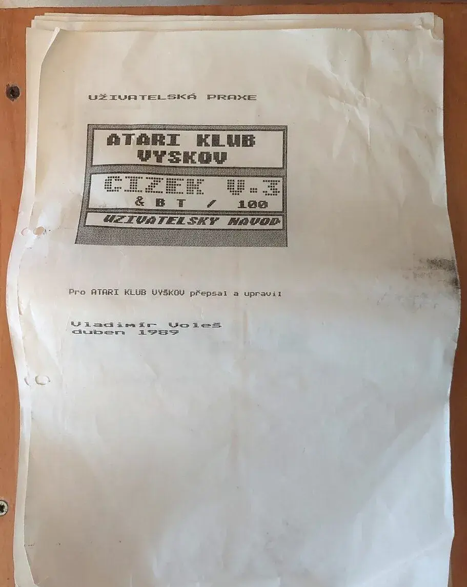 ČÍŽEK V.3 a bt 100 - Uživatelský návod