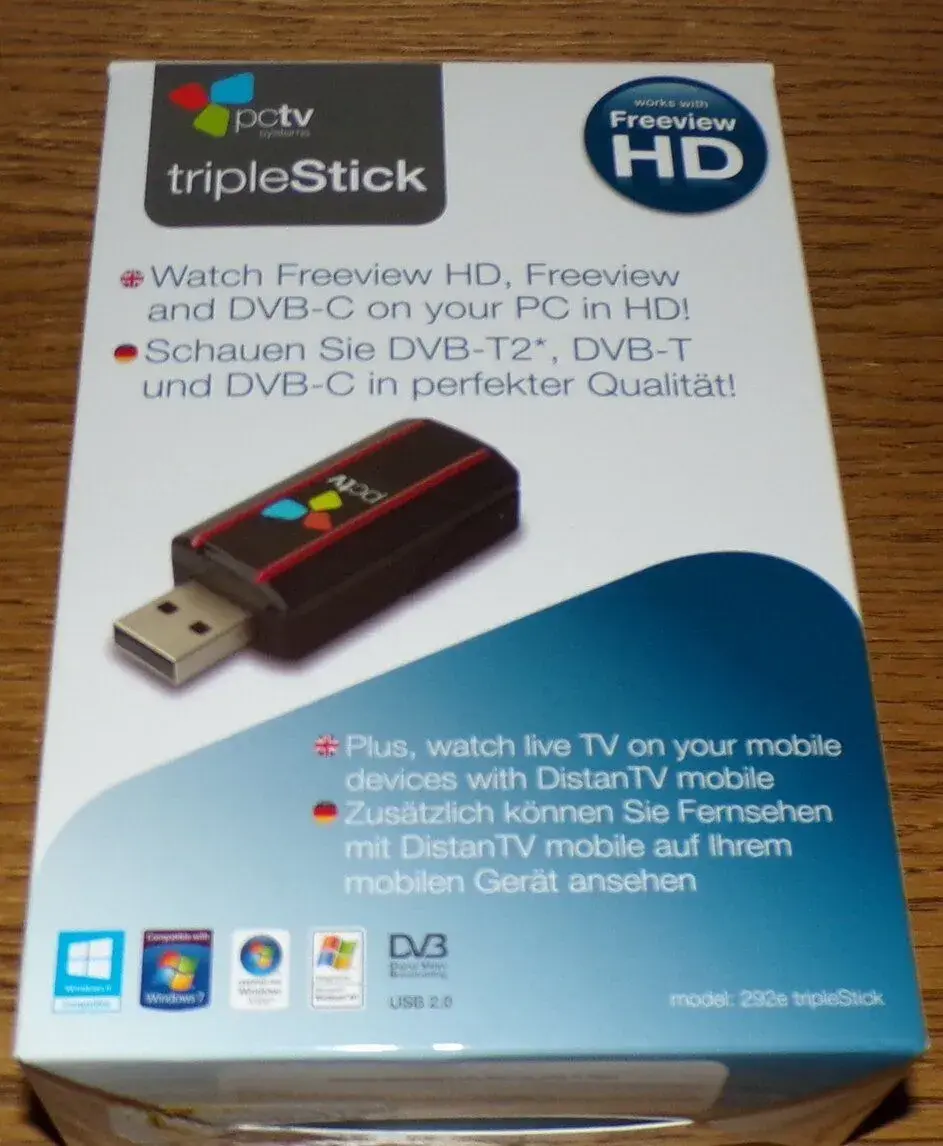 USB DVBT2 TV tuner Pinnacle PCTV 292e tripleStick