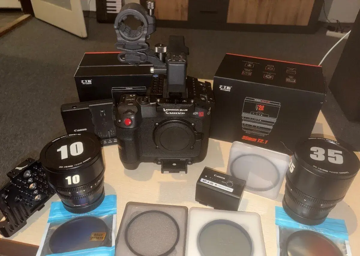 Canon C70+objektivy,klec ČŤETE POPIS