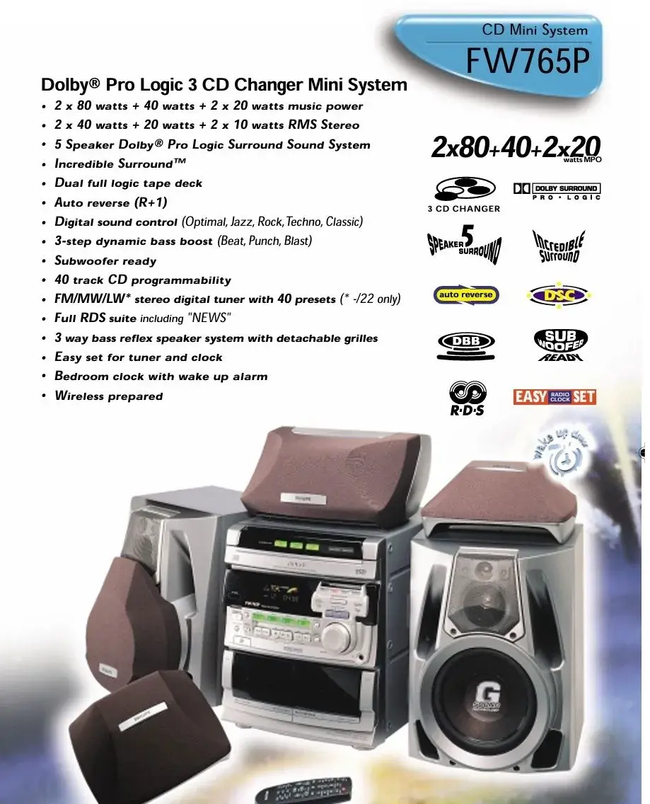 HIFI VEZ PHILIPS FW 765P