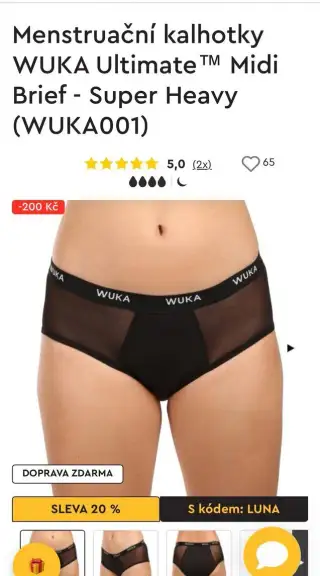 Nové menstruační kalhotky vel. S a M