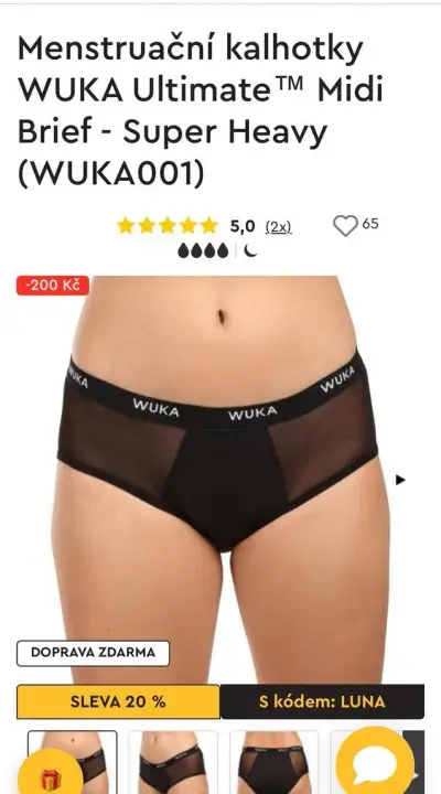 Nové menstruační kalhotky vel. S a M