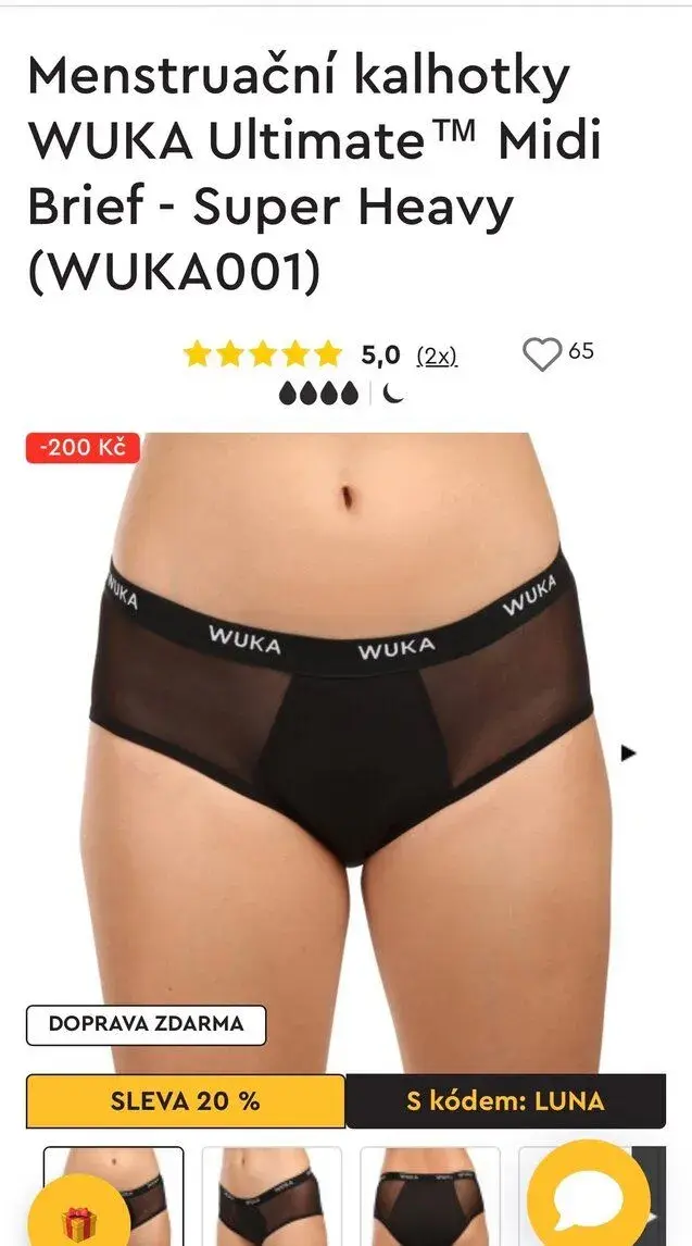 Nové menstruační kalhotky vel. S a M