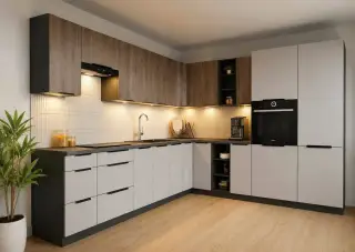NOVÁ ROHOVÁ KUCHYŇSKÁ LINKA 315 × 250 CM - SKLADEM