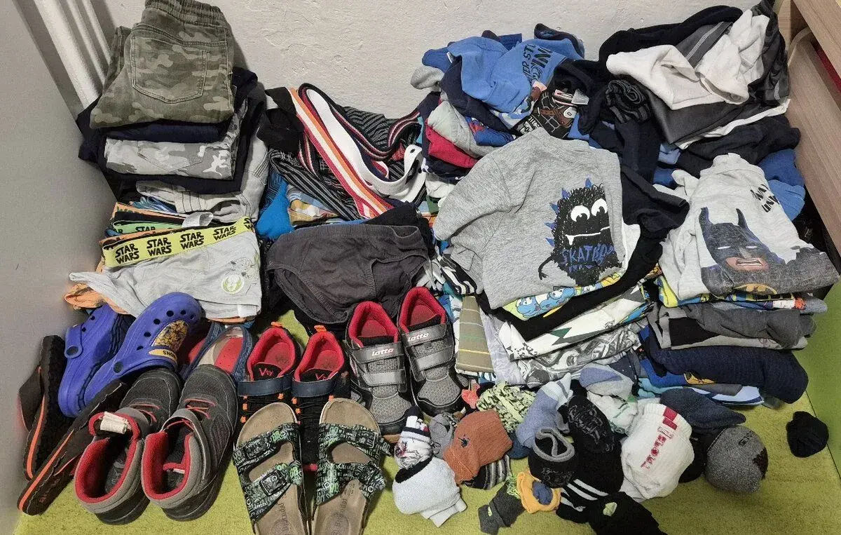 Balík oblečení na kluka vel 122-140 - přes 170ks