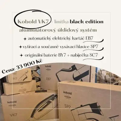 Vorwerk Kobold VK7 Black Edition – nový, nerozbalený set