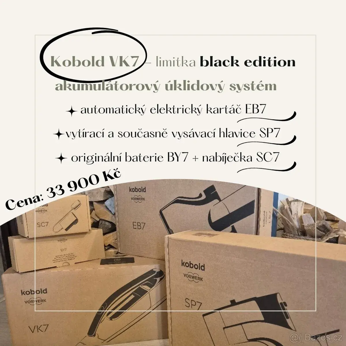 Vorwerk Kobold VK7 Black Edition – nový, nerozbalený set
