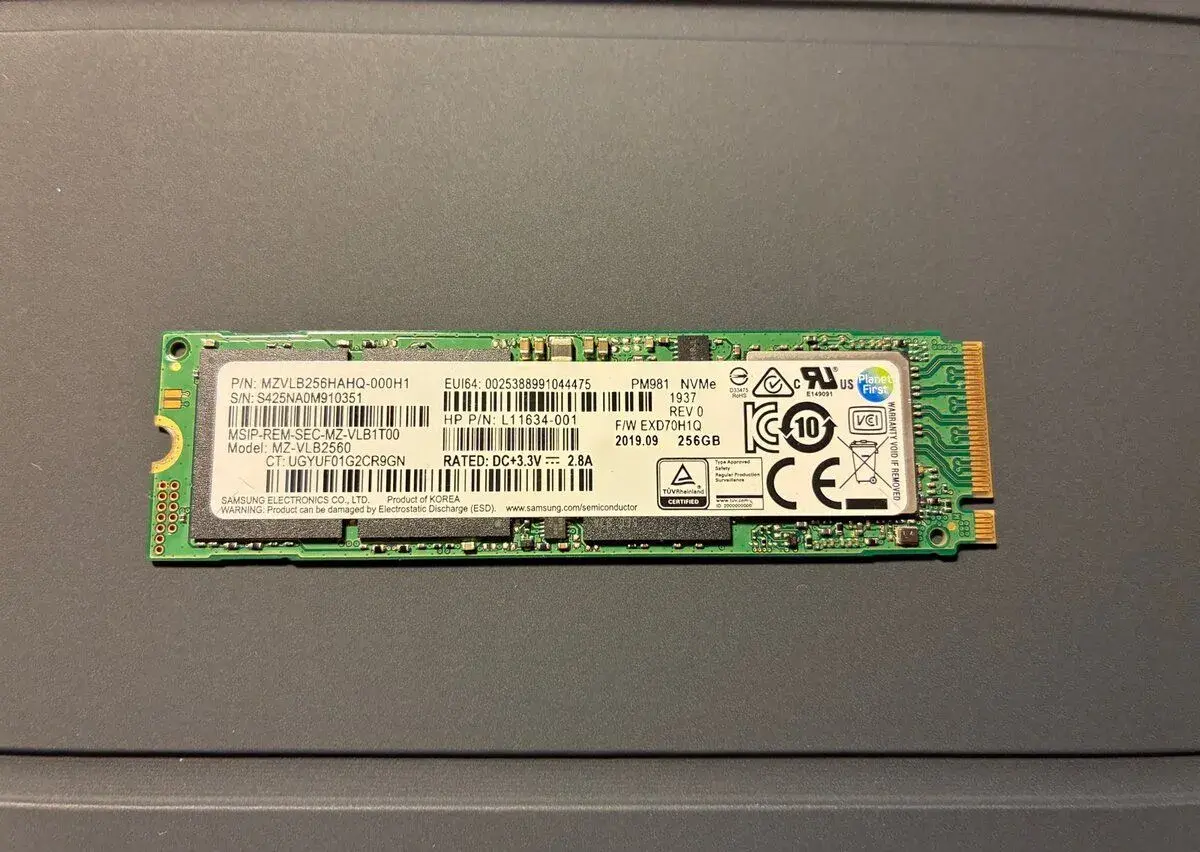 Disk SSD Samsung PM981 256 GB, M2, NVMe