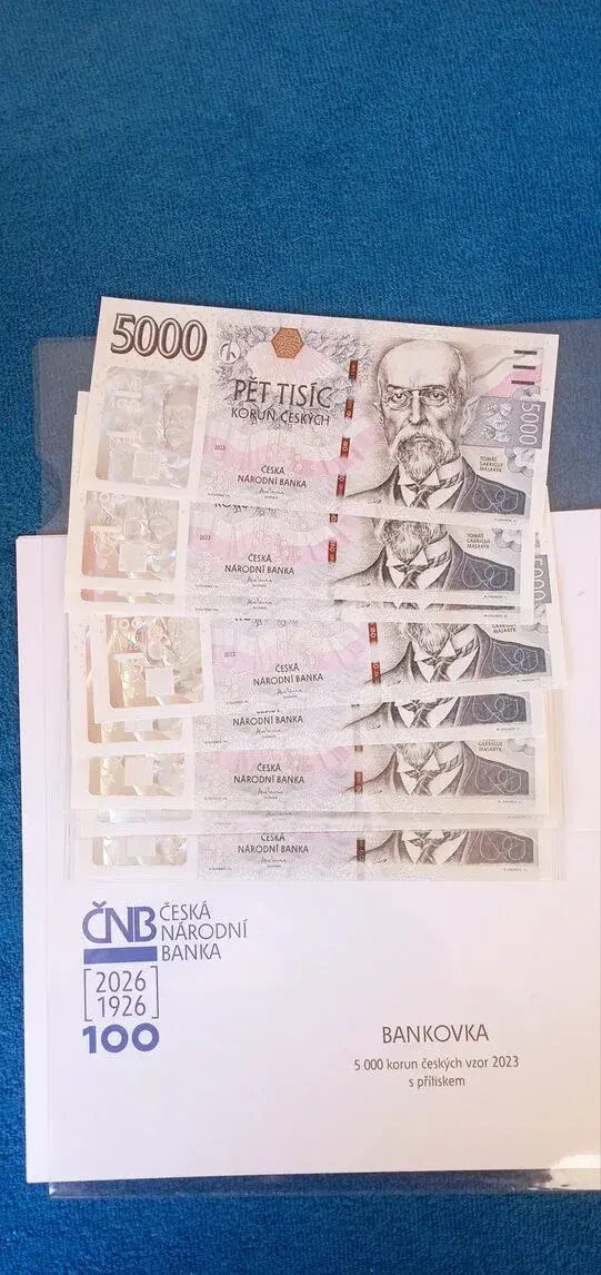 5000 Kč s přítiskem