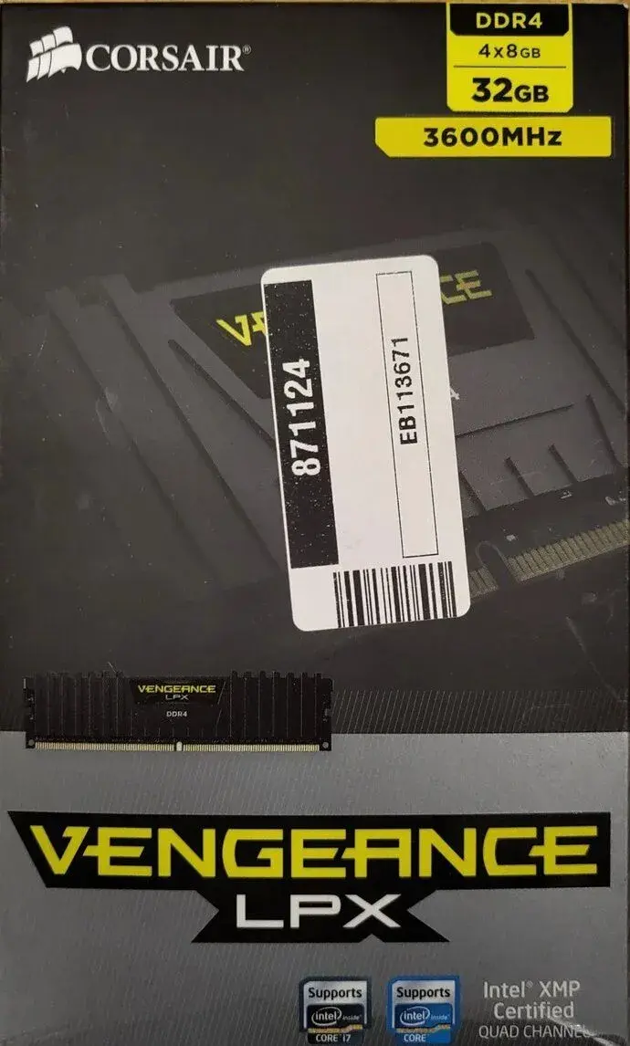 16-32GB Corsair Vengeance LPX DDR4 3600,CL18