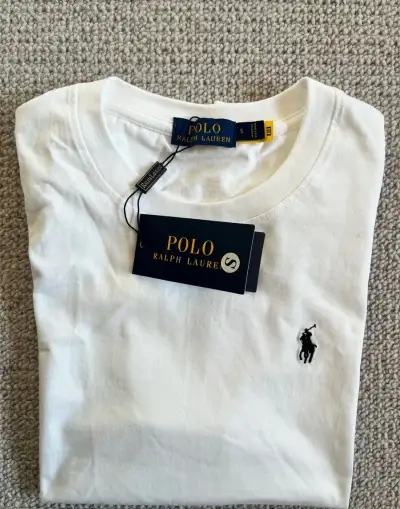 Polo Ralph Lauren tričko bílé s černým logem