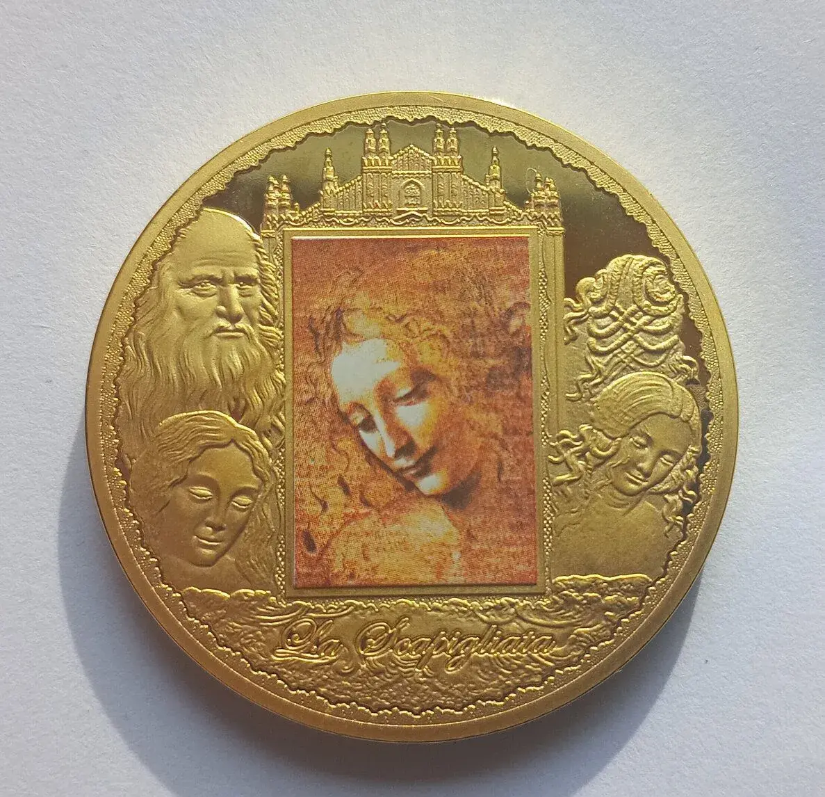 Pamětní medaile Leonardo da Vinci – La Scapigliata (Proof)