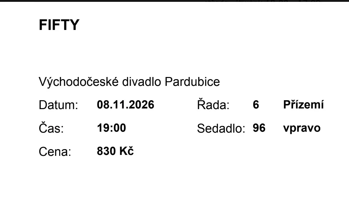 Fifty - Pardubice