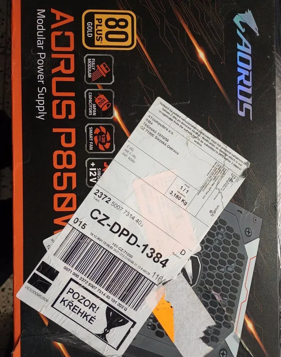 Zdroj Aorus P850w gold modular