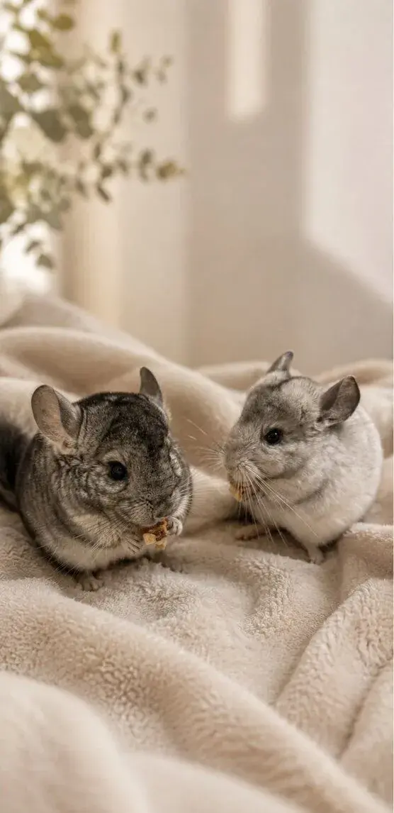 2 činčilí bráškové, 7 měsíců