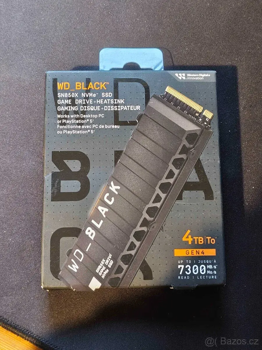 Nové SSD WD Black SN850X 4TB (Heatsink verze)