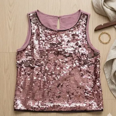 Dívčí flitrované tílko H&M vel. 164