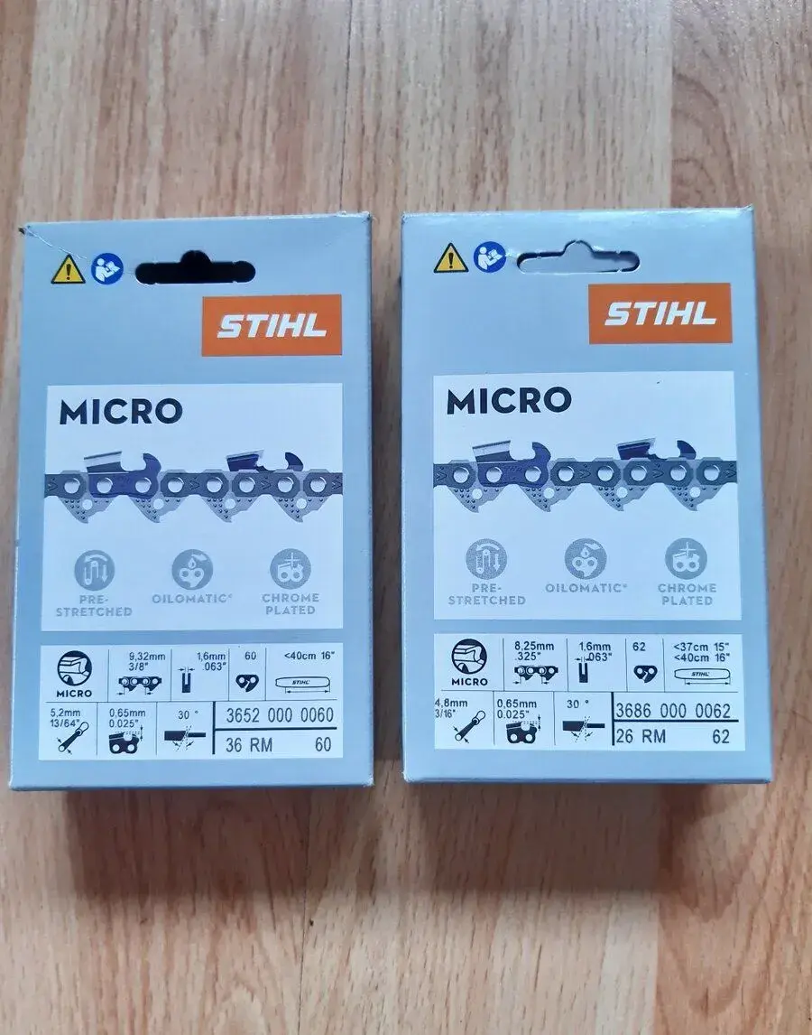 Nové originální pilové řetězy STIHL 3/8" (60 čl.) a .32