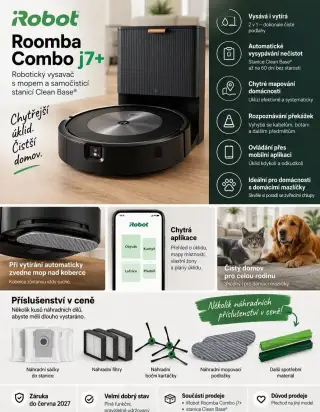 Robotický vysavač iRobot Roomba Combo j7+ vysavač a mop