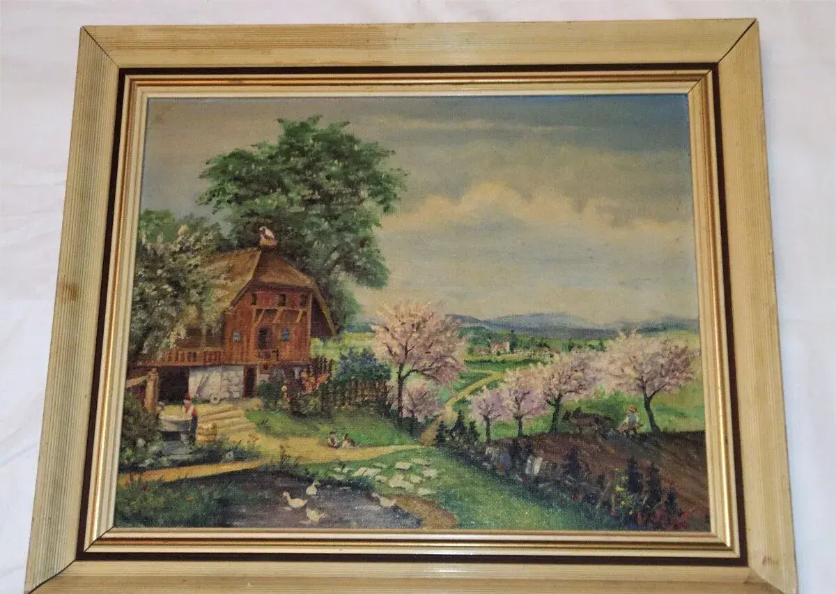 Obraz 61 × 51 , olejomalba / na kartonu
