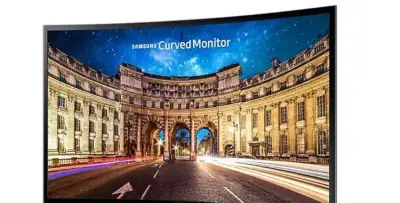 LED Monitor Samsung prohnutý panel