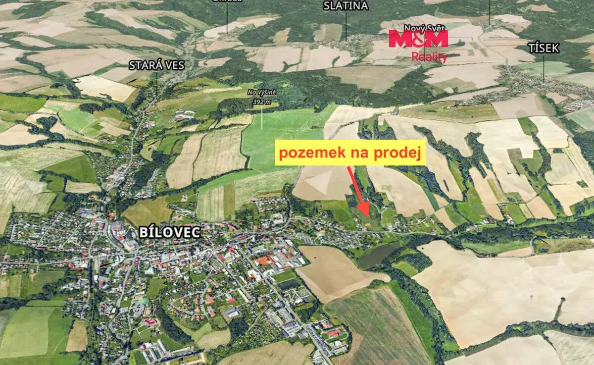 Prodej pozemku k bydlení, 1138 m², Bílovec, ul. 1. máje