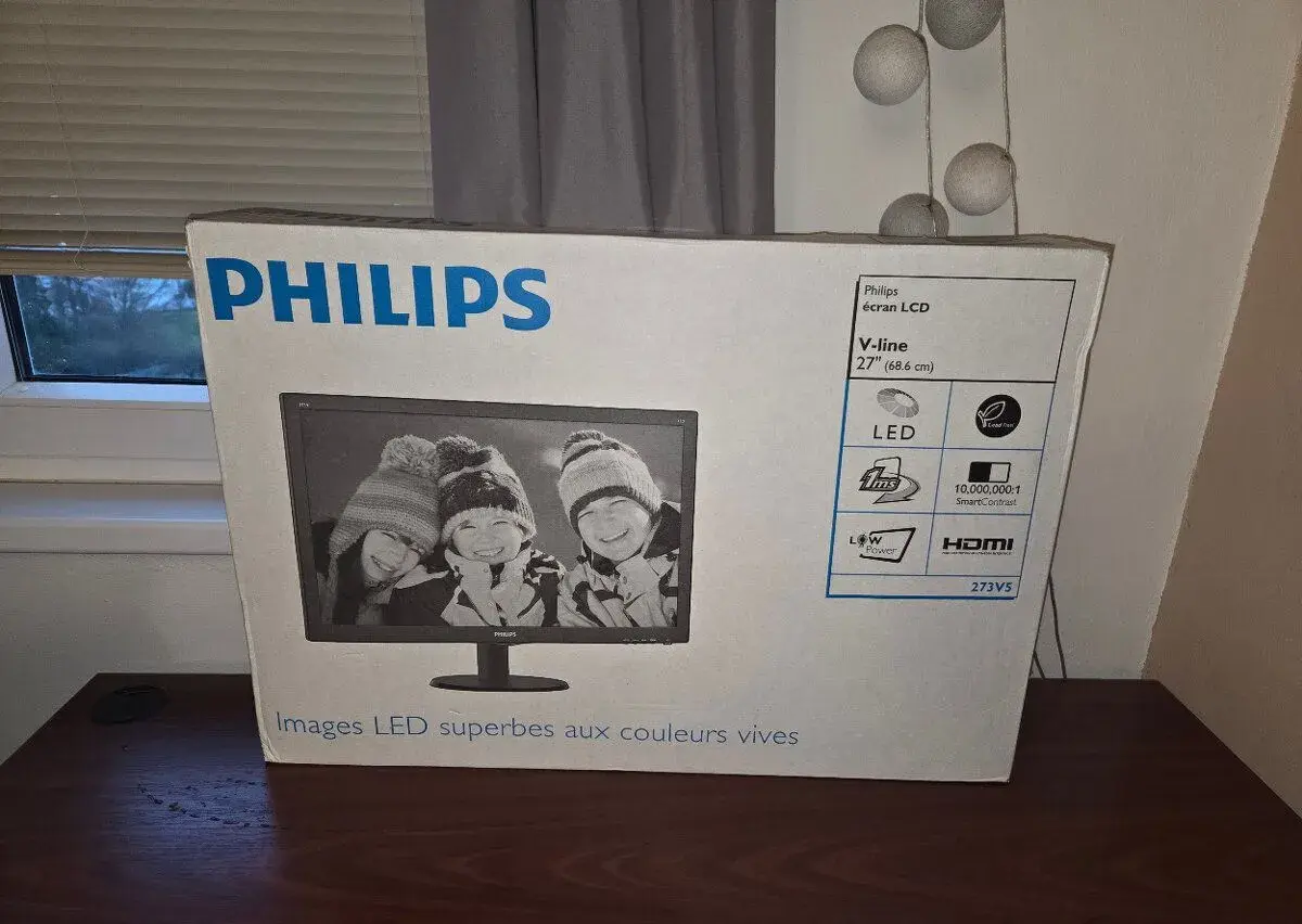 LED monitor 27" Philips 273V5L s HDMI – Kompletní balení