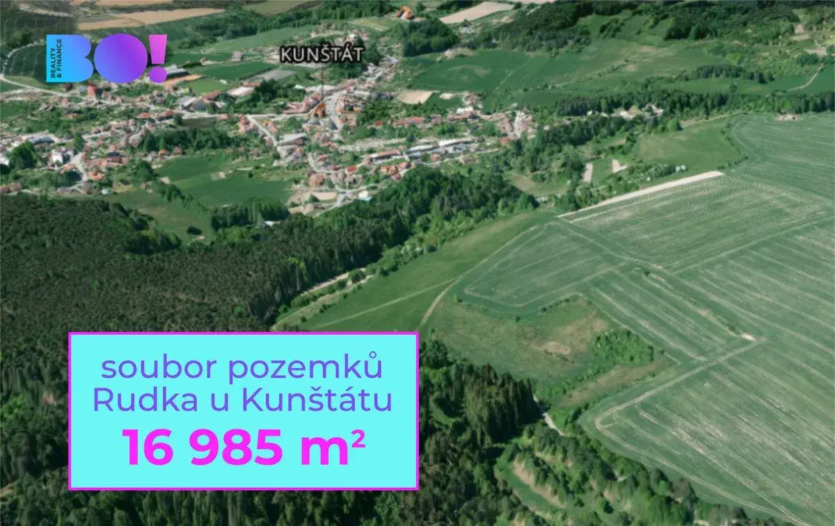 Prodej pole, 16 985 m², Rudka u Kunštát
