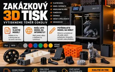 ZAKÁZKOVÝ 3D TISK – VYTISKNEME TÉMĚŘ COKOLIV