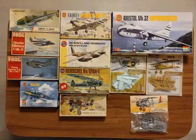 Modely letadel,plastové stavebnice Matchbox,AIRFIX,aj